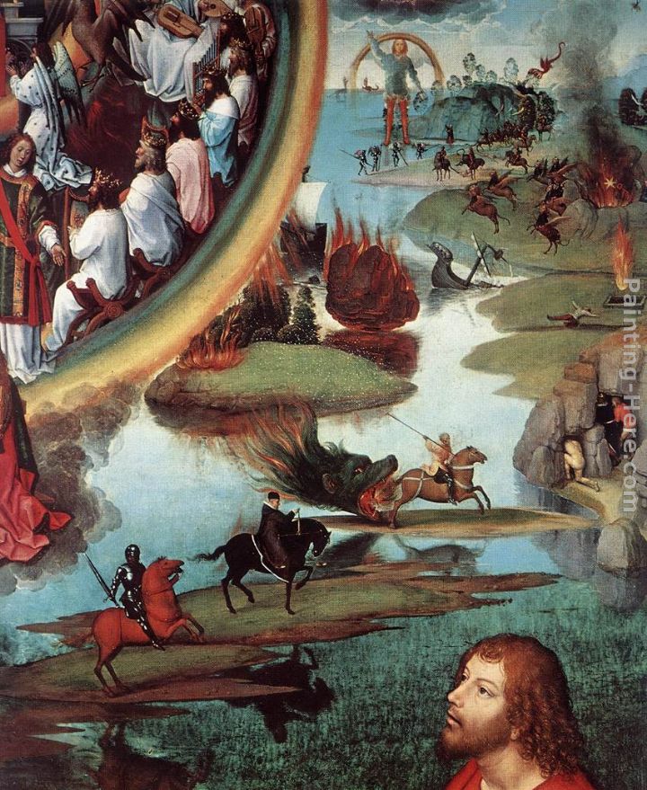 St John Altarpiece [detail 9, right wing] painting - Hans Memling St John Altarpiece [detail 9, right wing] art painting